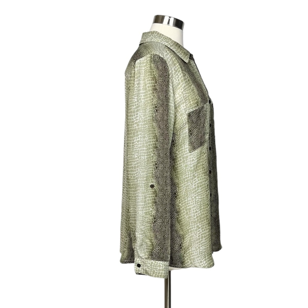 Notations Printed Button Down Shirt With Roll Tab… - image 2